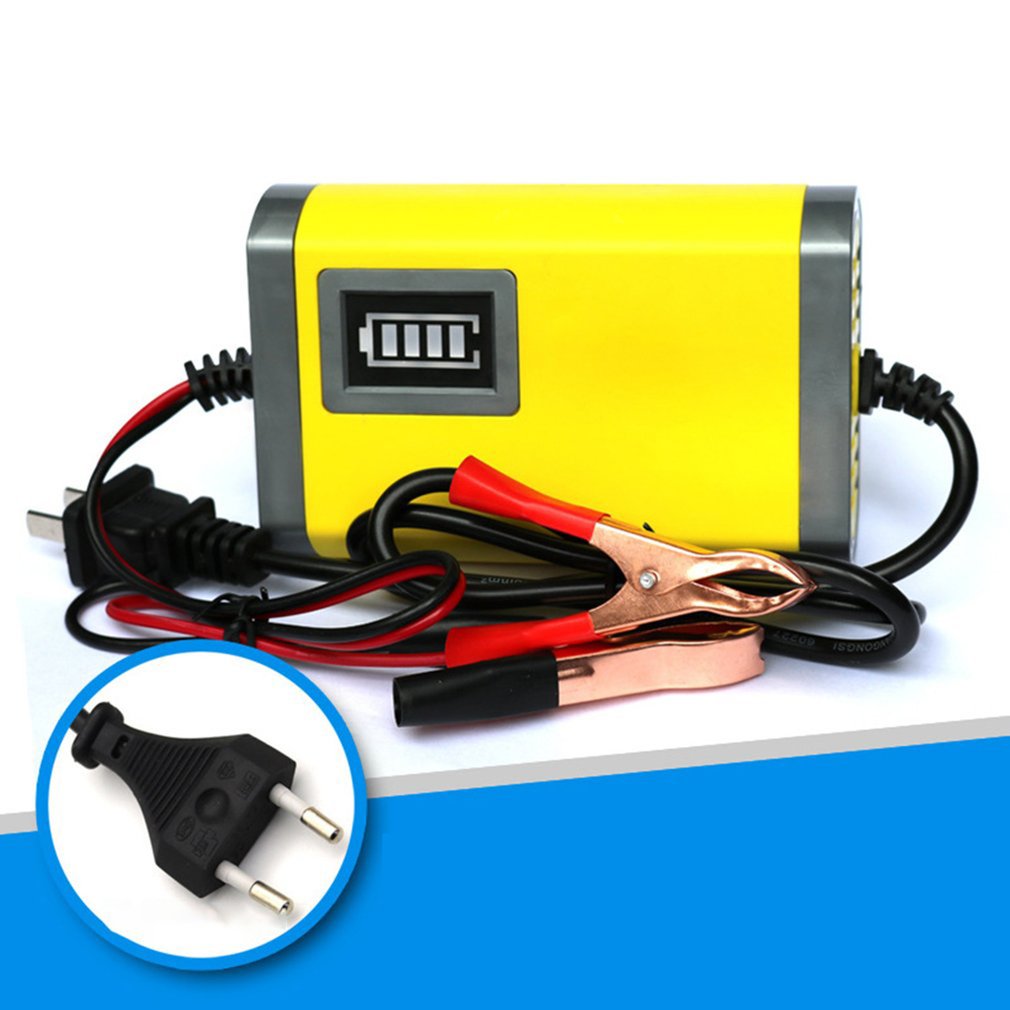 Lead Acid GEL Intelligent Motorcycle Charger With LCD Display EU