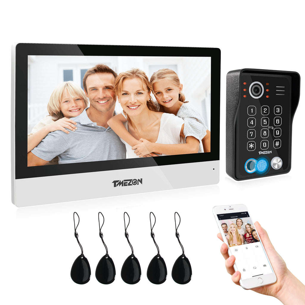 WiFi Video Doorphone 10inch Touch Screen with 1080P Wired Doorbell