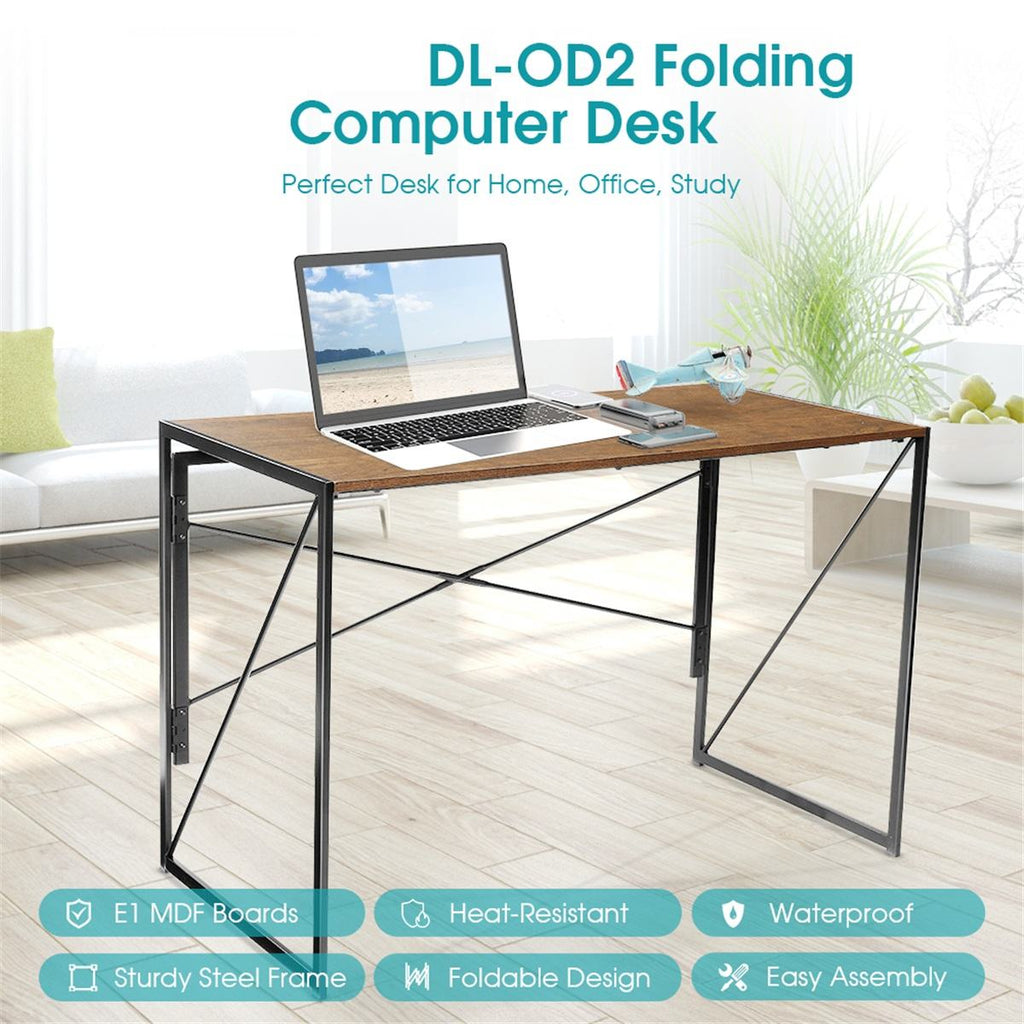 Stainless Steel Portable Folding Office Computer Desk