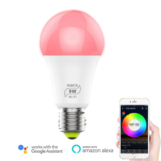 Multicolor Dimmable E27 WiFi Smart Light Bulb LED Lamp