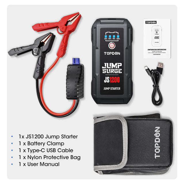 1200A Jump Starter Power Bank 12V Car Starting Device