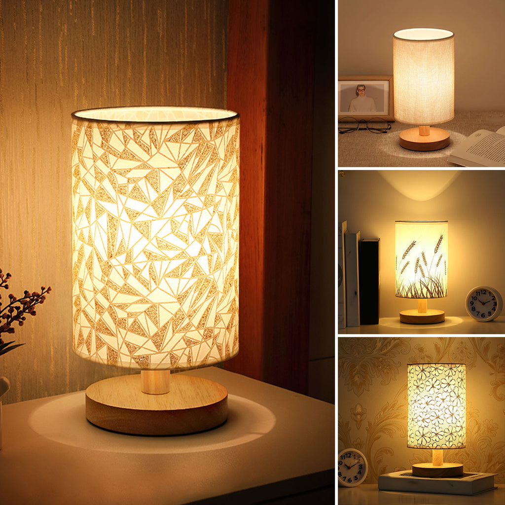 Linen Table Lamp USB Powered Modern Nordic Table Lamp Night Light