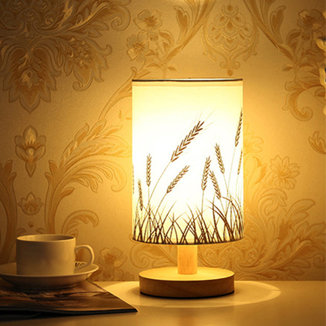 Linen Table Lamp USB Powered Modern Nordic Table Lamp Night Light