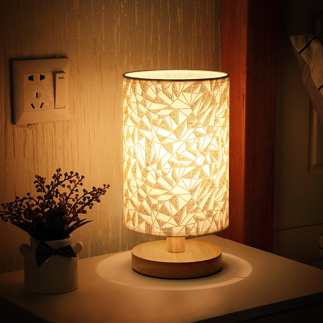 Linen Table Lamp USB Powered Modern Nordic Table Lamp Night Light