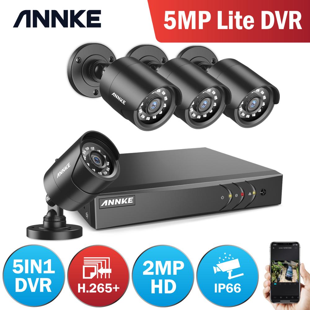 ANNKE 8CH 1080P CCTV Camera DVR System 4pcs Waterproof 2.0MP HD-TVI