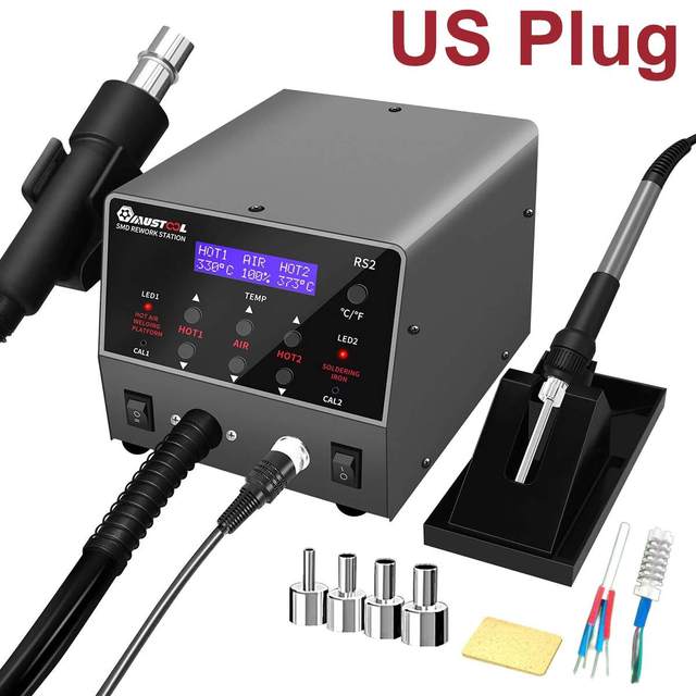 Durable 2 in 1 Hot Air Rework Soldering Station 800W
