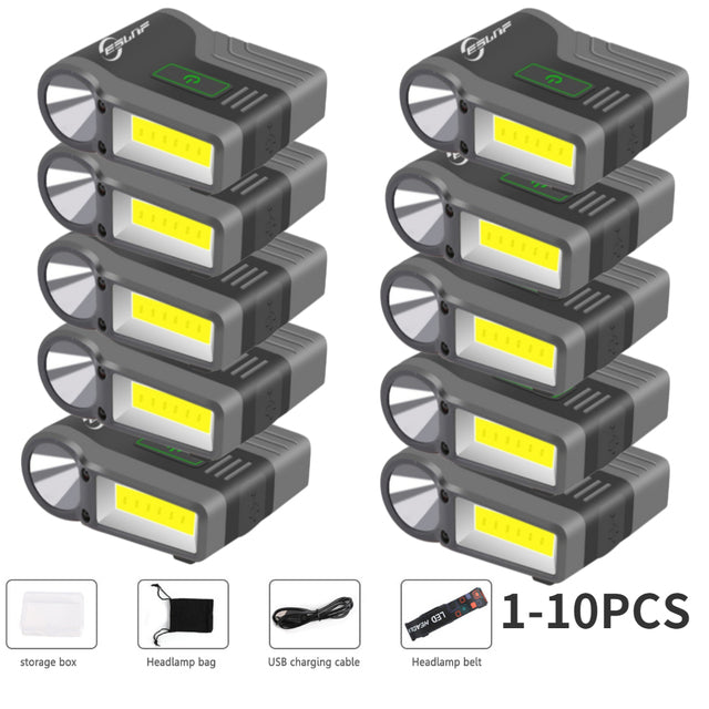 1-10pcs Induction Cap Clip Light USB Charging