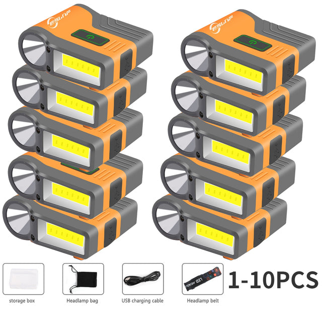 1-10pcs Induction Cap Clip Light USB Charging