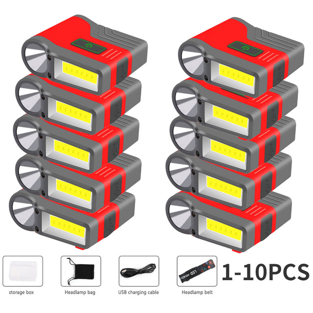 1-10pcs Induction Cap Clip Light USB Charging