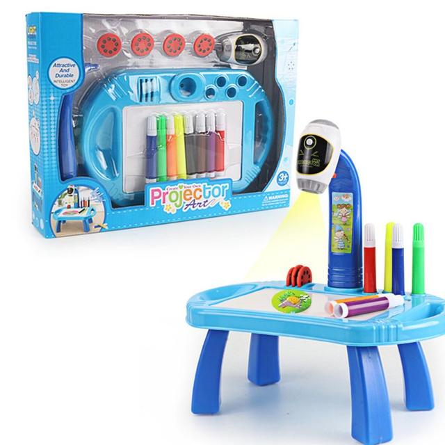 Kids Learning Desk With Smart Projector Painting projector Table Lamp