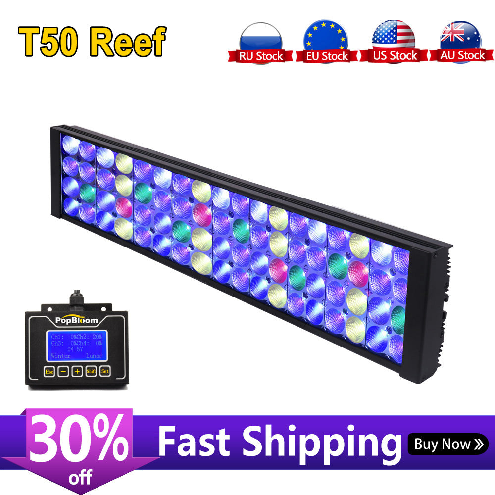 Aquarium Fish Tanks Light Led Dimmable Full Spectrum with Smart Controller Turing50