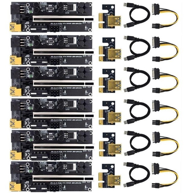 1X To 16X USB 3.0 Cable SATA To 6Pin Connector