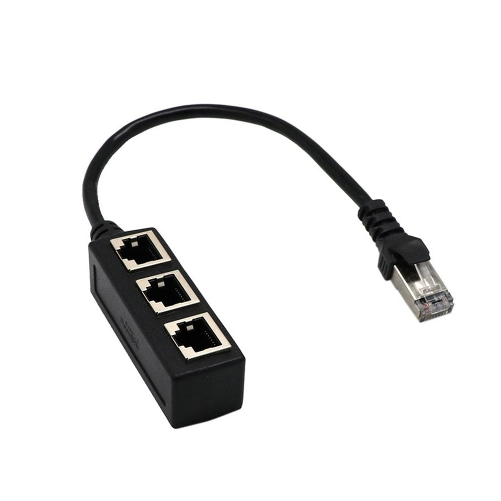 Splitter Ethernet RJ45 Cable Adapter 1 Male To 2/3 Female Port LAN Network Connector