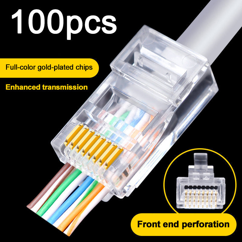 100Pcs CAT5 Connector Plugs RJ45 Network Cable Modular