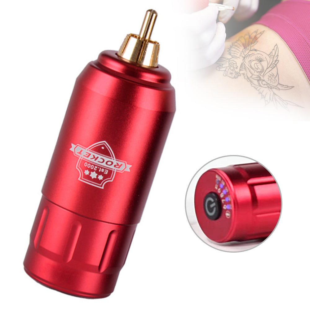 Wireless Black Red Silver Portable Tattoo Rotating Machine