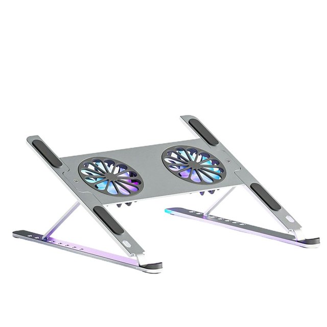 Aluminum Adjustable Laptop Stand Cooling Fan