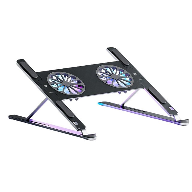 Aluminum Adjustable Laptop Stand Cooling Fan