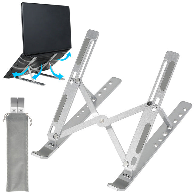 Adjustable Laptop Riser Portable Heat Dissipation Ventilated Aluminum Computer Stand