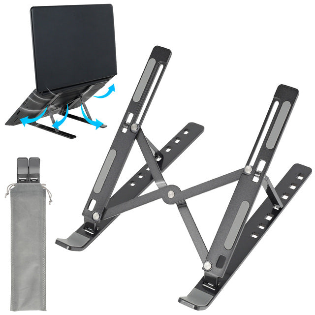 Adjustable Laptop Riser Portable Heat Dissipation Ventilated Aluminum Computer Stand