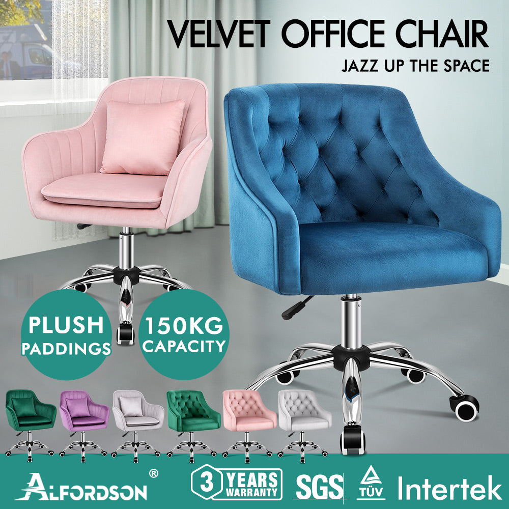 Velvet Office Chair Swivel Armchair