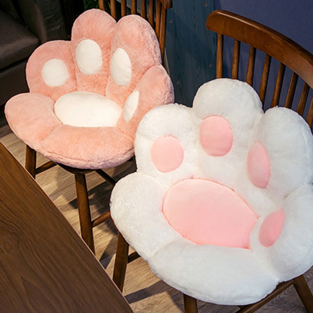 Cute Paw Pillow Animal Seat Cushion Stuffed Cat Backrest Pillow