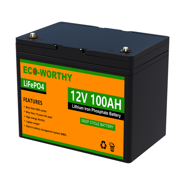 ECO-WORTHY 12V 8Ah-150Ah Lithium Iron Phosphate Battery