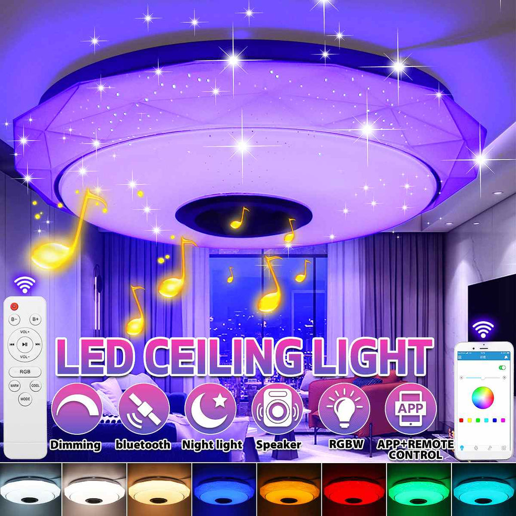 Music Home Lights RGB LED Bedroom Ceiling Lamp With Remote Control