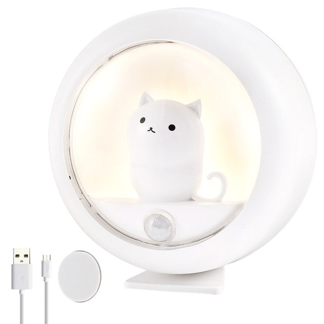 LED Wall Light Creative Cat Smart Night Light