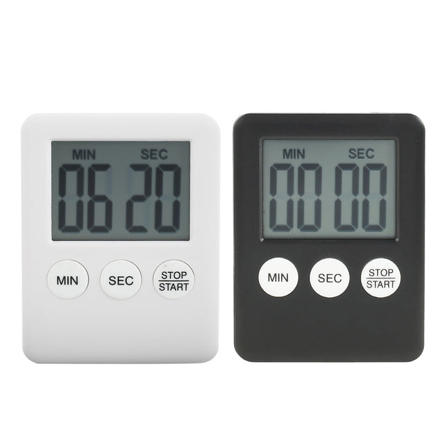 Digital Kitchen Timer MagneticTimer LCD Screen Square Cooking Count Up