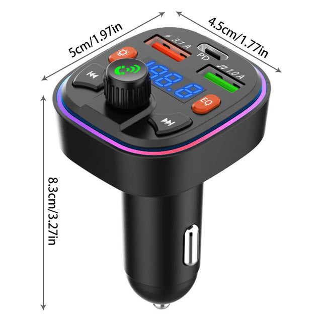 Bluetooth FM Transmitter for Car Radio Audio Adapter