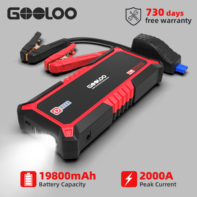 Jump Starter Device Battery  Portable Power Bank Emergency Booster