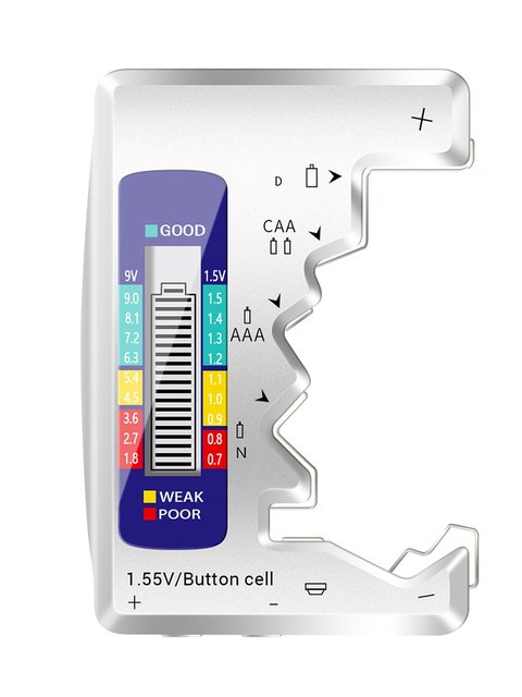 Digital Battery Tester LCD Display 9V 1.5V