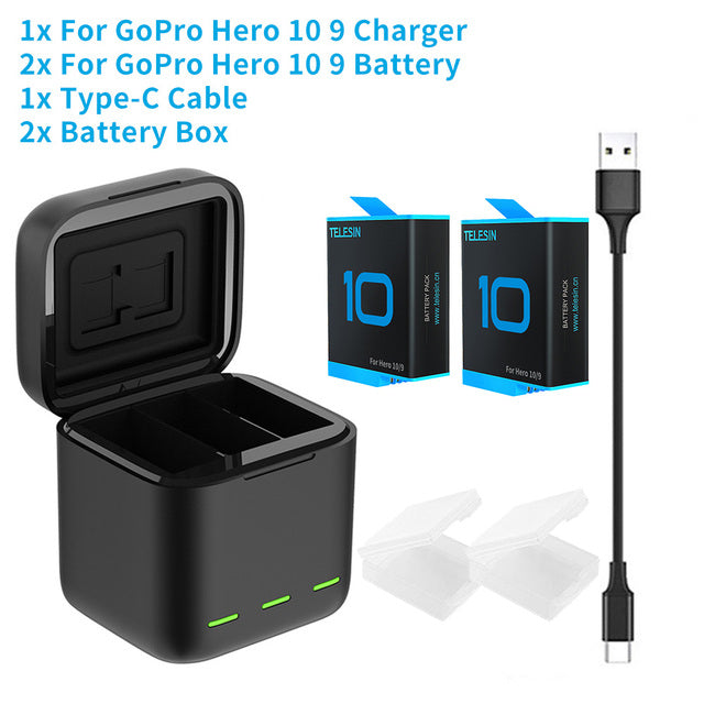 1750mAh LED Light Charging Box TF Card Storage