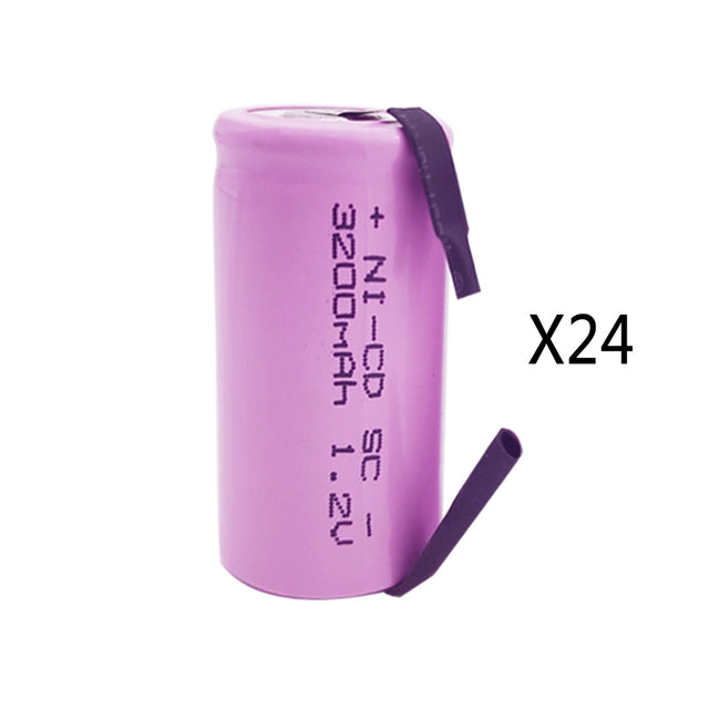 New SC 1.2V 3200mAh Rechargeable Battery