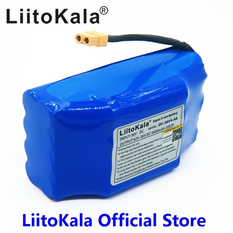 36V rechargeable li-ion battery pack 4400mah 4.4A
