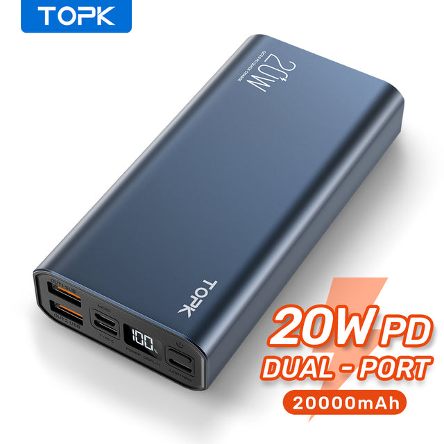 Portable Mobile Phone External Battery Charger Powerbank 20000 mAh