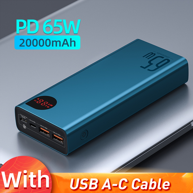 Baseus 65W Power Bank 30000mAh/20000mAh PD Quick Charge