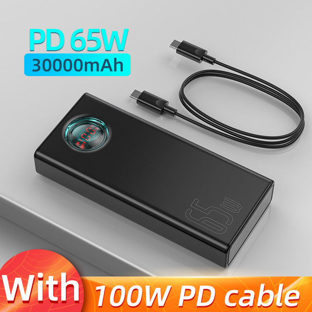 Baseus 65W Power Bank 30000mAh/20000mAh PD Quick Charge