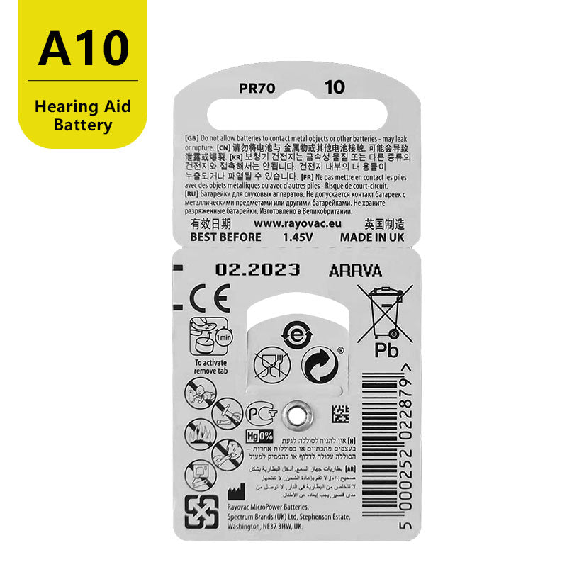 High Performance Hearing Aid Batteries