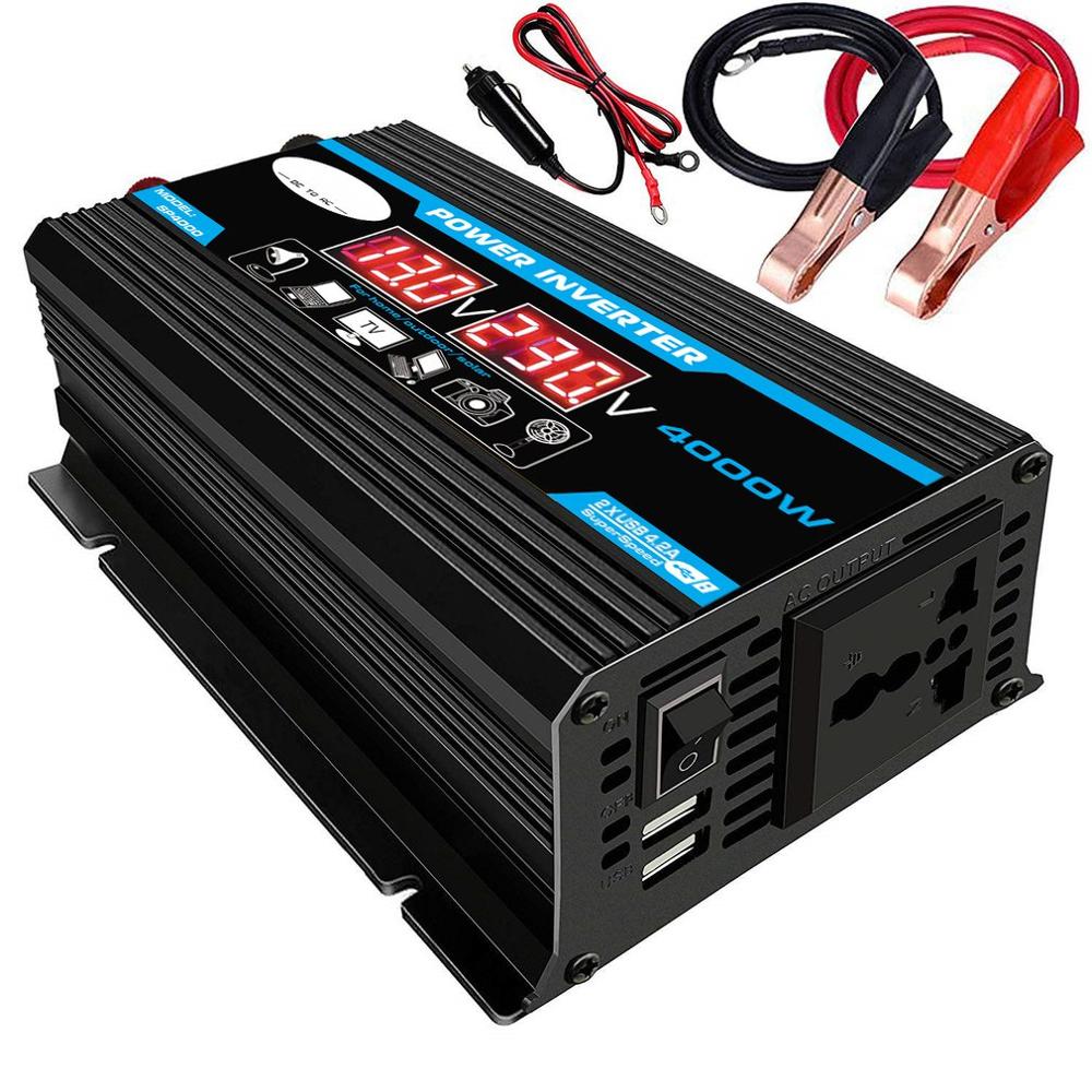 Peak 400W 12V 220V/110V LED Ac Car Power Inverter Converter Charger Adapter