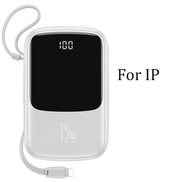 Baseus Power Bank 10000mAh Built-in Type C Cable 3A 15W Powerbank