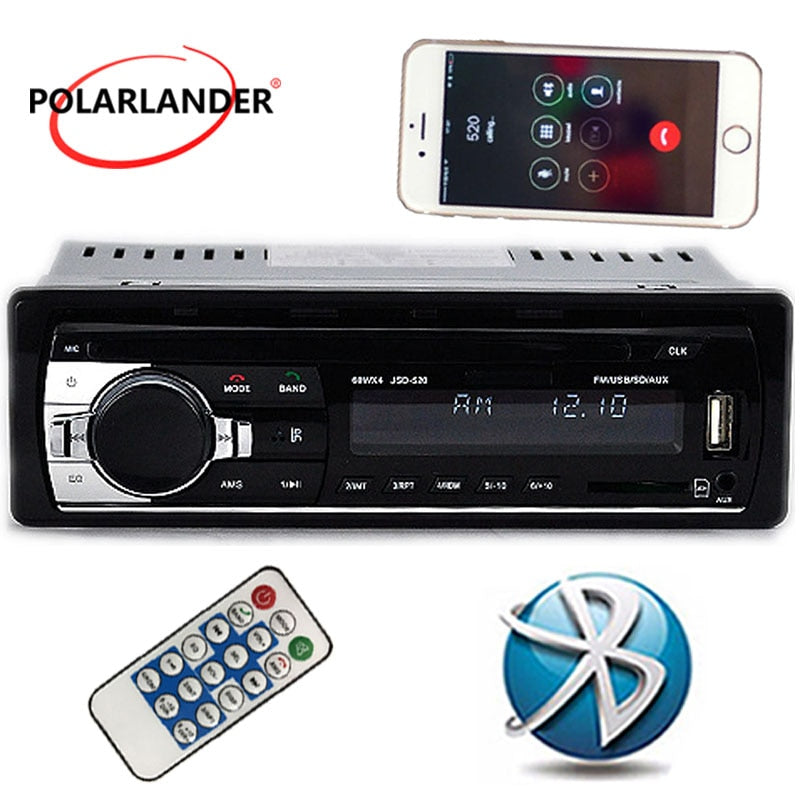 new car radio bluetooth car stereo 12V mp3 player car audio Bluetooth radio SD Card USB Port AUX IN PHONE 1 Din in dash 520